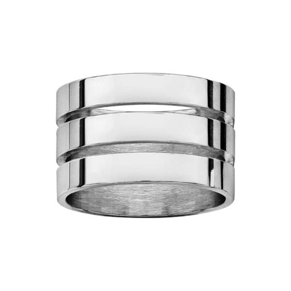 Bague Alliance Argent 925 Triple Anneaux 9,5 mm