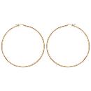 Créoles Acier 316L Jaune Fil 2 mm Diam. 70 mm