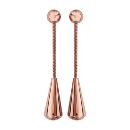 Boucles d'oreilles Acier 316 L Rose Pendante Goutte