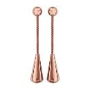 Boucles d'oreilles Acier 316 L Rose Pendante Goutte