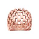 Bague Acier 316 L Style Damier Dorure Rose