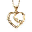 Collier Plaqué Or + Pendentif Coeur Love Zirconium Sertis