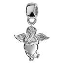 Charms Argent 925 Suspendu Ange avec Coeur