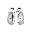 Boucles d'oreilles Argent 925 Créole Diamantée Aspect Pailletée 35 mm