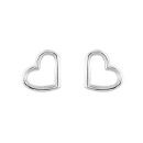 Boucles d'oreilles Argent 925 Coeur Evidé