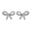 Boucles d'oreilles Argent 925 et Zirconium Blanc Motif Noeud