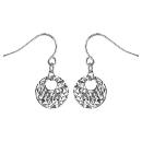 Boucles d'oreilles Argent 925 Rondelle Martelée