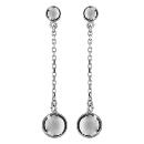 Boucles d'oreilles Argent 925 Pendantes Chainettes Boules