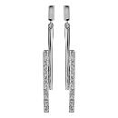 Boucles d'Oreilles Argent 925 Bâton Zirconium Sertis