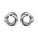 Boucles d'Oreilles Argent 925 3 Anneaux Entrelacés 
