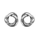 Boucles d'Oreilles Argent 925 3 Anneaux Entrelacés 