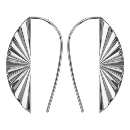 Boucles d'oreilles Argent 925 Crochet Eventail