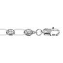 Bracelet Argent 925 Céramique Blanche Pastilles Zirconium Sertis