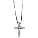 Collier Argent 925 et Zirconium Pendentif Petite Croix