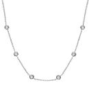 Collier Argent 925 Multi Zirconium Rond Sertis Clos 5 mm