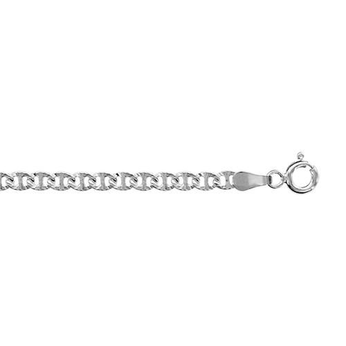 Chaine Argent 925 Enfant Maille Marine Lapidée 2 mm