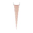 Collier Argent 925 Dorure Rose Multi Chainettes en Dégradé