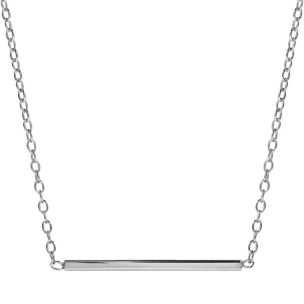 Collier Argent 925 Barrette Horizontal