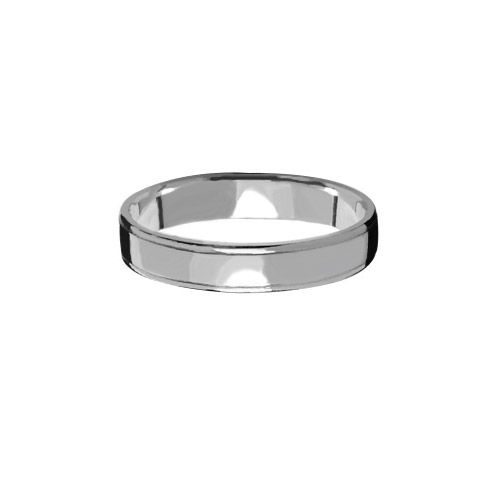 Bague Alliance Argent 925 Double Godrons 4 mm