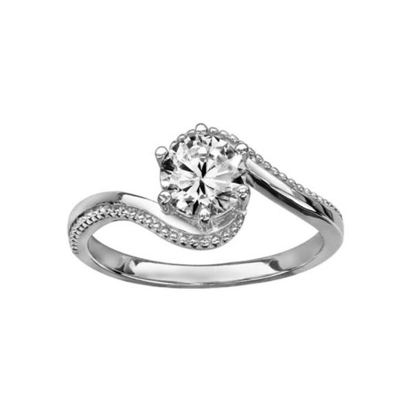 Bague Argent 925 Zirconium Serti Griffes