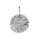 Pendentif Argent 925 Martelé Zodiaque Poissons 