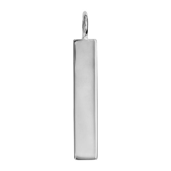 Pendentif Argent 925 Plaque Vertical Option Gravure