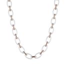 Collier Acier 316 L Rose et Céramique Blanche