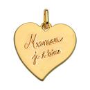 Pendentif Plaqué Or Gravé Maman Je t'aime