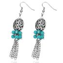 Boucles d'oreilles Acier 316 L et Perles Ovale Spirale