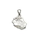 Pendentif Argent 925 Carte Réunion