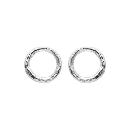 Boucles d'oreilles Argent 925 Tige Cercle Martelé 8 mm