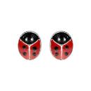 Boucles d'Oreilles Argent 925 Coccinelle