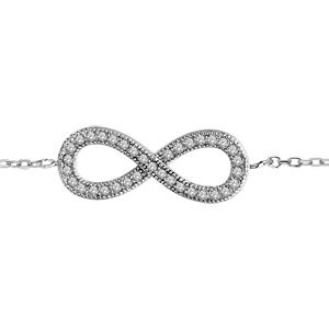 Bracelet Argent 925 et Zirconium Symbole Infini