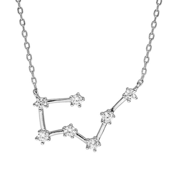 Collier Argent 925 Constellation Zodiaque Sagittaire Zirconium Sertis