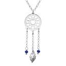 Collier Argent 925 Attrape Reve Boule Bleu