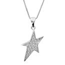 Collier Argent 925 Pendentif Zirconium Etoile Pleine