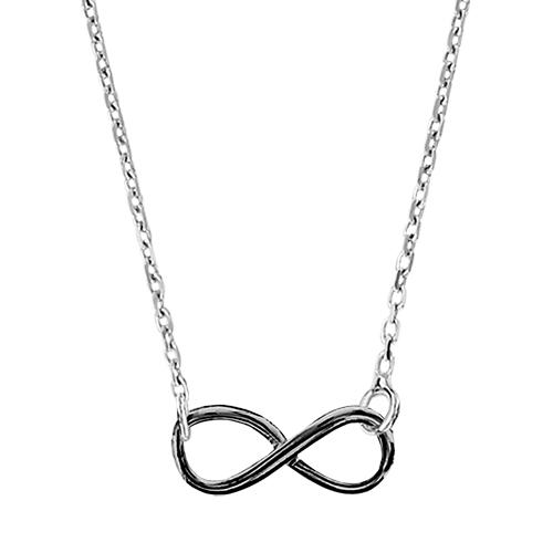 Collier Argent 925 Motif Infini Traitement Noir