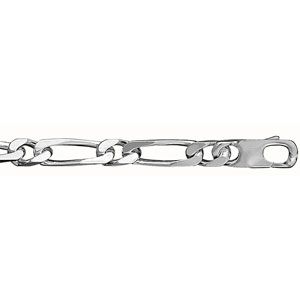 Bracelet Argent 925 Maille Figaro 1+1 7 mm