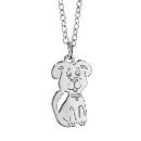 Collier Argent 925 Pendentif Chien