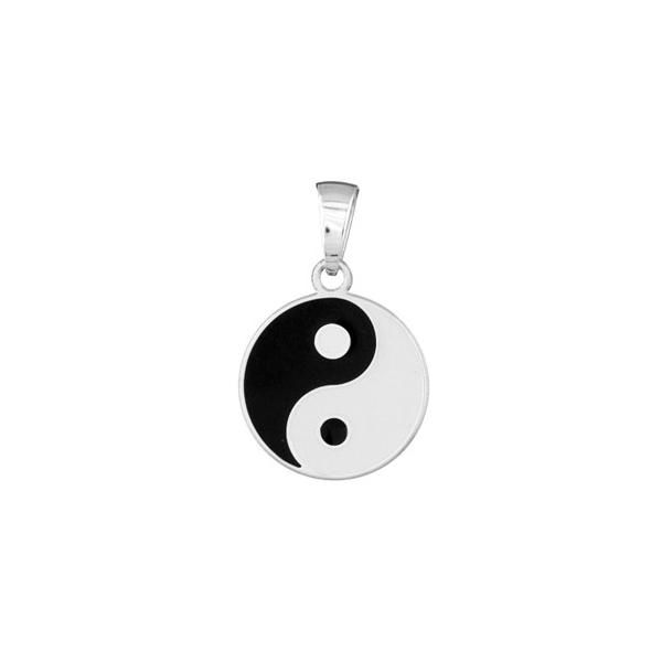 Pendentif Argent 925 Rond Yin et Yang