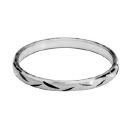 Bague Alliance Argent 925 Ciseléee 2 mm