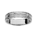 Bague Alliance Argent 925 Mate et Brillante 5 mm