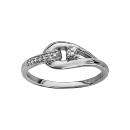 Bague Argent 925 Entrelace Zirconium Blanc Sertis