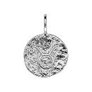 Pendentif Argent 925 Martelé Zodiaque Taureau