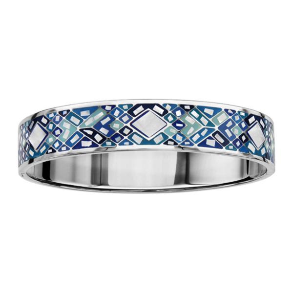 Bracelet Acier 316 L avec Nacre Dégradé de Bleu