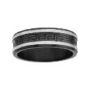 Bague Acier 316 L Noir Motif