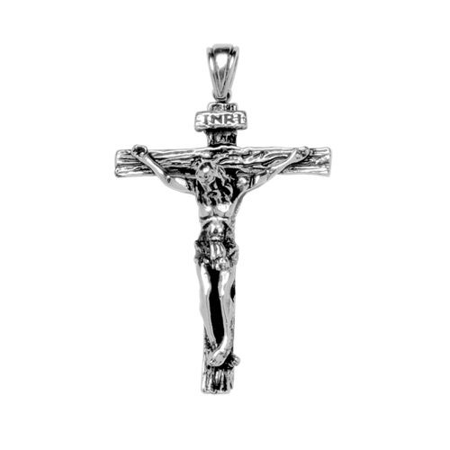 Pendentif Acier 316 L Religieux Croix avec Christ