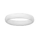 Bague Céramique Alliance Blanche Lisse 4 mm