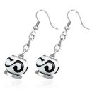 Boucles d'oreilles Acier 316 L et Perles de Verre Bicolore Design