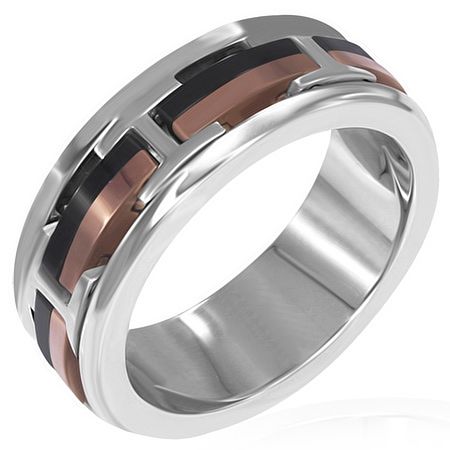 Bague Acier 316 L Bicolore H